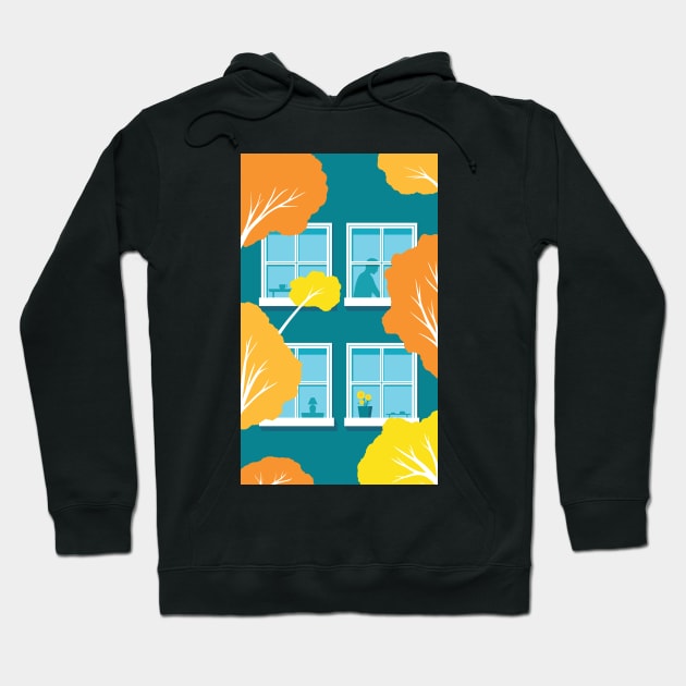 Autumn at Home Hoodie by Nathan Watkins Design